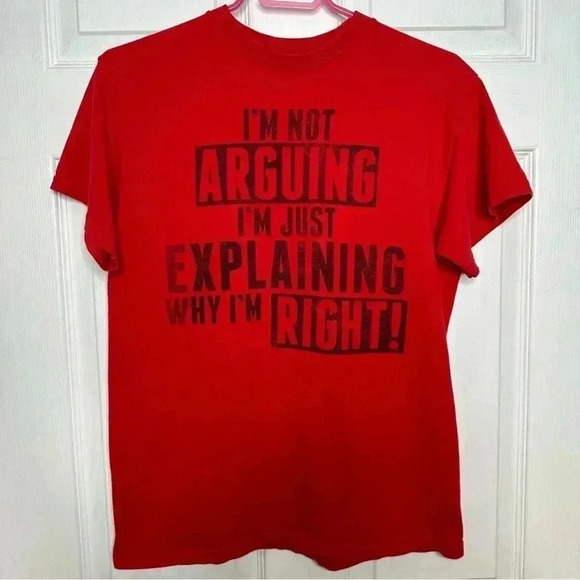 NTD Apparel T-Shirt Red & Black Funny  Size Medium - Picture 1 of 16